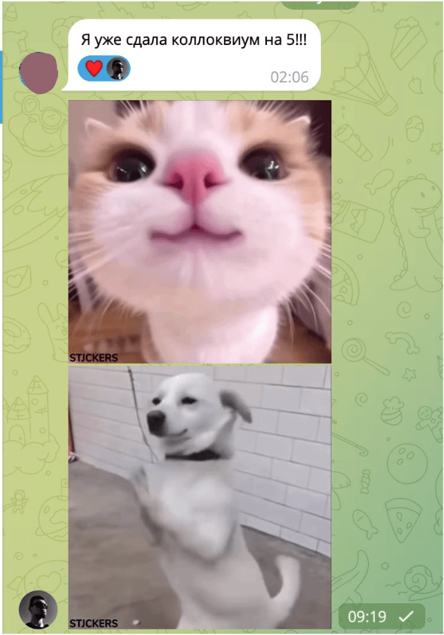 Отзыв ученика в Telegram — 8